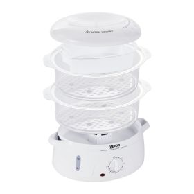 VEVOR Electric Food Steamer, 7.4Qt/7L Electric Vegetable Steamer with 2-Tier Stackable Trays