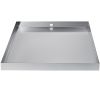 VEVOR 32 x 32 x 2.5 Inch Washing Machine Pan 18 GA Thickness 304 Stainless Steel Heavy Duty Compact Washer Drip Tray with Drain Hole & Hose Adapter
