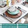 Flatware Set Rack, 24 Piece Gilded Silverware Set with stand, Hanging Stainless Steel Utensils Set Service for 6
